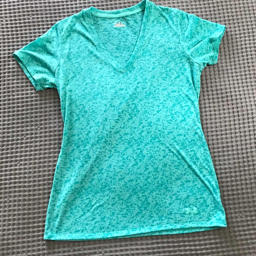 Turquoise Under Armour heat gear tee